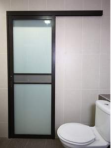 Заказать Раздвижная стеклянная дверь для ванной Тип 3 в Москве