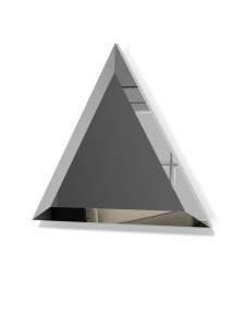 Плитка зеркальная (графит) толщина 4 мм, рисунок «треугольники» (300*300 мм)