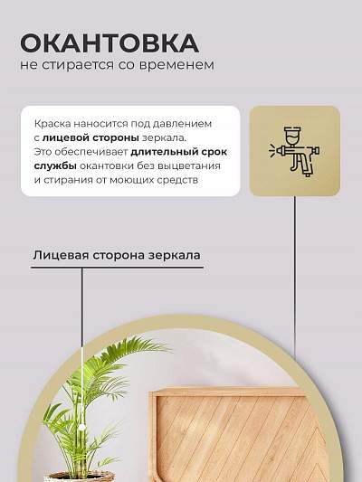 Купить Зеркало круглое, настенное 60 см для ванной, гостинной, спальни, в прихожую. Цвет окантовки золото. в Москве