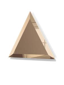 Плитка зеркальная (бронза) толщина 4 мм, рисунок «треугольники» (100*100 мм)