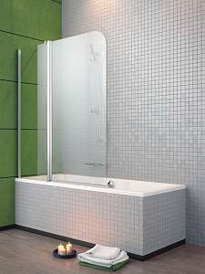 Заказать Распашная стеклянная шторка для ванны Тип 5 в Москве