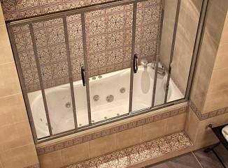 Раздвижные стеклянные шторки для ванной – примеры наших работ