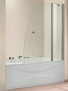 Заказать Распашная стеклянная шторка для ванны Тип 6 в Москве
