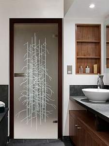 Заказать Стеклянная дверь в ванную и туалет Тип 6 в Москве